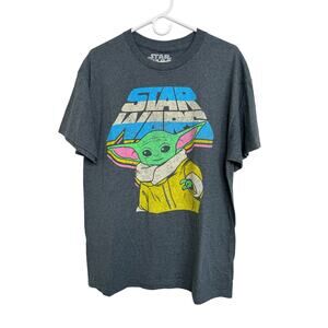Star Wars Grogu Name Drop Gray T-Shirt GameStop Exclusive NWT